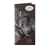 NCAA LSU Tigers Zep-Pro Mossy Oak Nylon and Leather Secretary-Style Roper Concho Wallet, Camouflage, One Size