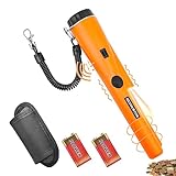 HEYOURTOR Metal Detector Pinpointer,Detector Wand,Handheld PinPointer Wand,360°Search Treasure Pinpoint Finder Probe with Belt Holster High Sensitivity for Gold Coin Silver Jewelry (Orange)…