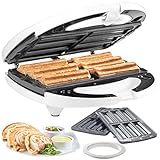 Empanada and Churro Maker Machine - Cooker w 4 Removable Plates - Easier than a Press - Includes Dough Cutting Circle for Easy Dough Measurement, Special Treat for Mexican Dinner Night, Holiday Party