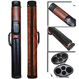BY SPORTS 2x2 Hard cue case Oval Pool Cue Billiard Stick Carrying Case