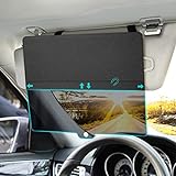 NAZZO Sun Visor Extender for Car, Sun Blocker with PC Sunshade Lens, Magnetic Mounting Adjustable Position, Protect from Glare, UV Rays, Snow Blindness for Safe Driving, Universal for Car, SUV (Black)