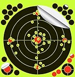 Splatterburst Targets - 10 inch Stick & Splatter Reactive Self Adhesive Shooting Targets - Gun - Rifle - Pistol - Airsoft - BB Gun - Pellet Gun - Air Rifle (25 Pack)