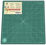 Calibre Art Self Healing Rotating Cutting Mat 18x18 (17' Grid), Perfect for Quilting & Art Projects