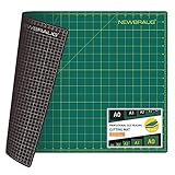 NEWBRAUG 18'' × 24'' Perfect Self Healing Cutting Mat, Non-Slip Gridded Rotary Cutting Board, Necessary for Quilting, Sewing, Craft, Fabric & Scrapbooking(Green/Black)