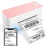 ASprink Bluetooth Thermal Label Printer, 241BT Wireless Shipping Label Printer for Small Business & Packages, Pink Thermal Label Printer Shipping Label Maker, Compatible with iPhone, USPS, Amazon