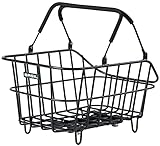 Basil Cento Aluminum MIK Multi System Rear Bicycle Basket - 11234, Black, One Size (2128015910)