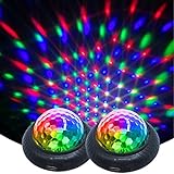 kismee Disco Party Light Night Light 2 in 1 Flashes with Music Sound Activated Multicolor Disco Ball Rechargeable Battery Operated Mini Disco Ball…