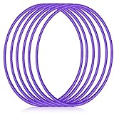 Shappy 6 Pcs Exercise Hoop Detachable Adjustable Plastic Toy Hoop Playground Toys Colored Hoop Circles for Teens Games Gymnastics Dog Agility Equipment Party Decor, 28 Inch (Purple)