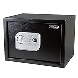 Electronic Safe - Digital Biometric Fingerprint Lock Box with 2 Override Keys - Business or Home Safe for Jewelry, Cash, and More by Stalwart
