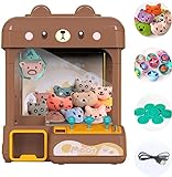 cxjoigxi Large Claw Machine for Kids Adults with Prizes, Adjustable Sound & Light, 2 Power Modes, Candy Mini Vending Crane Machine, Arcade Game Dispenser Toys for Girls Boys Gift Ideas - Bear