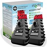 INZECTO Mosquito Control Trap — Device to Effectively Kill Mosquitoes & Their Larvae — Outdoor Mosquito Eradicator That is Effective Long-Term — Activates with Tap Water — 2 Traps