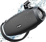 W-KING Portable Loud Bluetooth Speakers with Subwoofer, 70W Waterproof Outdoor Speaker Wireless Boombox for Party, Triple Passive Radiators-Deep Bass/Hi-Fi Audio/DSP/42H/Power Bank/TF/AUX/EQ/Opener