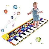 M SANMERSEN Musical Piano Mat for Toddlers - 28 Music Sounds Floor Piano Keyboard Dance Playmat - Toy & Gift for Kids 1-5 Years Old Boys Girls