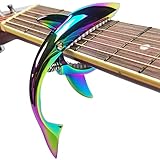 Shark Capo,Zinc Alloy Tone Clip for Acoustic,Folk,Electric Guitar and Ukulele