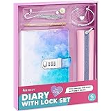 Girls Diary with Lock Kit, Gifts for Girls Age of 8 9 10 11 12 Year Old, DIY Kids Journals Set for Ages 8-12, Cool Birthday Gifts Toys for Teenage, Locking Secret Diary Stuff for Tweens Teens (Pink)