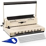 MAKEASY Binding Machine - Wire Binding Machine 34 Hole, Punching 140 Sheets - Bind 15 Sheets Metal Book Maker Kit with 100PCS Wire Binding Spines & Wire Ring Opener