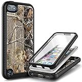 E-Began Case with Built-in Screen Protector for iPod Touch 7, iPod Touch 5/6, Full-Body Protective Shockproof Rugged Black Bumper Cover Durable Case for iPod Touch 7th/6th/5th Generation -Camo