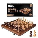 Chess Armory Premium Chess Set - Wooden Board Game with a Portable Wood Case and Secure Storage for Pieces, Set for Kids and Adults (Walnut Wood)