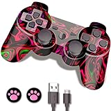 Controller Wireless Remote, CFORWARD Wireless Controller with Joy stick Compatible 3 Game Controller Charger and Thumb Grips