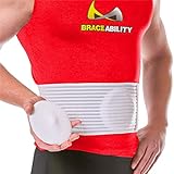 BraceAbility Hernia Belt for Men & Women | Stomach Truss Binder with Compression Support Pad for Abdominal, Umbilical, Navel & Belly Button Hernias - L/XL (New & Improved) Fits 40'-60'