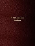 Pool Maintenance Log book: Swimming pool client maintenance diary for business owners and employees | Red leather print paperback