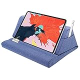MoKo Tablet Pillow Stand, Soft Bed Pillow Holder, Fits up to 11' Pad, Fit with iPad 10th,iPad Pro 11 2022, New iPad Air 4 10.9/Air 3, iPad Pro 11/10.5/9.7, Mini 5 4, Galaxy Tab S6/ S7 11', Denim Blue