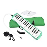 Btuty 32 Keys Melodica Piano Musical Instrument for Beginner Gift with Carrying Bag (green)