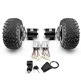L-faster 48V 1000W 10 Inch Fat Tire Electric ATVs Go Kart Dual Chain Driven High Speed Brushed Motor Kit with Pedal Throttle(48V)