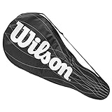 Wilson Performance Racket Cover for One Tennis Racket,Black/White