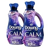 Downy Infusions Laundry Fabric Softener Liquid, Calm Scent, Lavender & Vanilla Bean, 56 Fl Oz (Pack of 2)