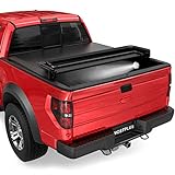MOSTPLUS Quad Fold Soft Truck Bed Tonneau Cover On Top Compatible for 2015-2022 Ford F150 F-150 Bed Fourth Fold Styleside (5.5 FT Feet Bed)