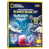 NATIONAL GEOGRAPHIC Science Magic Kit - Perform 20 Unique Experiments as Magic Tricks, Includes Magic Wand and Over 50 Pieces, Amazon Exclusive Learning Science Kit for Boys and Girls