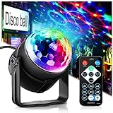 Party Lights, Disco Ball Disco Lights,Dj Rave Lights Led Strobe Lights Sound Activated Stage Lights Projected Effect Dancing Lights Remote Control for Birthday Xmas Wedding Bar Kids Christmas-1 Pack