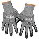 Klein Tools 60185 Work Gloves, Cut-Resistant Gloves ANSI Rated A2, Touchscreen, Large, 2-Pair