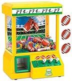 Bundaloo Claw Machine for Kids - Football Themed Miniature Candy Grabber with 3 Small Footballs, 30 Reusable Tokens - Electronic Prize Dispenser Toy Party Game for Children