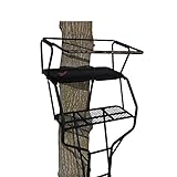 BIG GAME Guardian XLT 2-Person Ladder Whitetail Deer Elk Mule Above Hunting Outdoors Flex-Tek Seats 18' Tall Tree Stand, Camo/Black