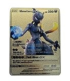 Mewtwo GX Dark Nova Pokémon Gold Card - Collector's Rare Shiny Gold - Limited Supply