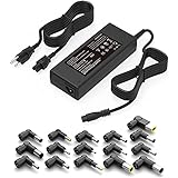 90W Universal AC Adapter Laptop Charger Replacement for Dell HP Acer Asus Lenovo IBM Toshiba Samsung Sony Fujitsu Gateway Notebook Ultrabook Chromebook Power Supply Cord with 16 Tips