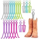 FoldTier 20 Pcs Folding Boot Shaper Bulk for Tall Boots to Keep Them Straight Stand Up Inserts for Women Men Shoes Clip Support Storage, 5 Colors