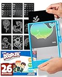 BUNMO Doodle Board + 26 Unique Templates | Draw, Color & Write with Insertable Tracing Templates | Learn to Write Letters & Numbers | Creative Fun | Kids Drawing Tablet for Kids | Kids Drawing Board