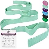 [NEW 2023] TECEUM Stretching Strap for Yoga & Physical Therapy – 10 Loops – Choice of materials & colors – Non-elastic Leg Stretch Out Straps for Stretching, Exercising, Pilates, Post-injury