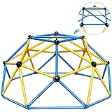 Zupapa New Upgraded Outdoor Geometric Dome Climber with 750LBS Weight Capability,3D Assembly Video,Suitable for 1-6 Kids Climbing Frame (Blue, 6FT)