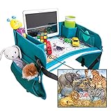 Travel Tykes Snack Play Tray - Dry Erase Surface and Bonus Creative Cards, Toddler Activity Lap Tray, Child Lap Desk for Car Seat, Kid Road Trip Essential, Storage for Toys, Snacks, Cup, Ipad, &Tablet