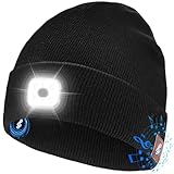 Dolxico Bluetooth Beanie Hat with Light Gifts for Men Dad Husband Birthday Christmas Mens Stocking Stuffers for Men Women Teens