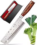 TradaFor Chopping Knife - Vegetable Knife - Usuba Asian Knife - Japanese Vegetable Cleaver Knife - Kitchen Knife - High Carbon Stainless Pro Japanese Cleaver Knife - Gift in Stylish Gift Box