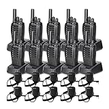 Retevis H-777 Walkie Talkies with Mic, Adults 2 Way Radios Long Range Rechargeable, License-Free, Crystal Audio, for School Work Construction Site(10 Pack)