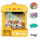 cxjoigxi Mini Claw Machine for Kids Adults with Prizes,Volume Control and 60 Seconds Countdown,2 Power Supply Modes,Gumball Candy Vending Machines Toys for 4-7 8-12 Year Old Boy Girl Gift Ideas-Duck