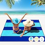 Famstar Beach Blanket Oversized Extra Large 78' X 81',Waterproof Sandproof Beach Blanket 1-7 Adults Lightweight Durable for Travel Camping Hiking Picnic