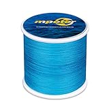 mpeter Armor Braided Fishing Line, Abrasion Resistant Braided Lines, High Sensitivity and Zero Stretch, 4 Strands to 8 Strands with Smaller Diameter (Blue, 128-Yard/10LB)