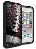 MYTURTLE iPod Touch 7th 6th 5th Generation Case Rugged Hybrid Shockproof Nonslip Cover, Realistic 3D Touch Textured Surface, Sports Fan Series, Football